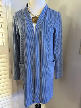 Reese Ribbed Cardigan - Blue