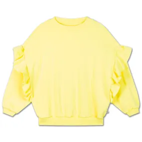 ruffle sweater - fresh lime