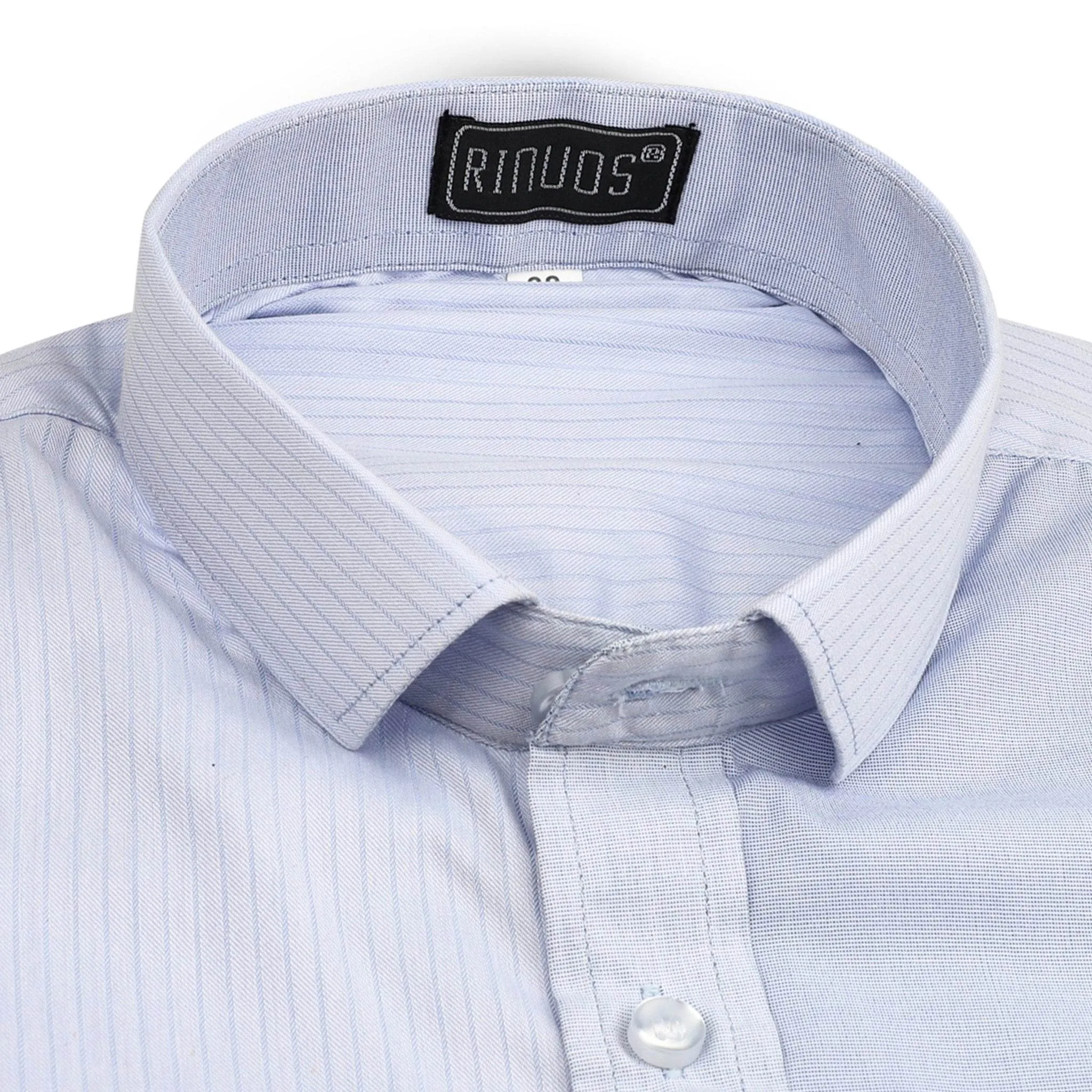 Sky Blue Striped Cotton Shirt