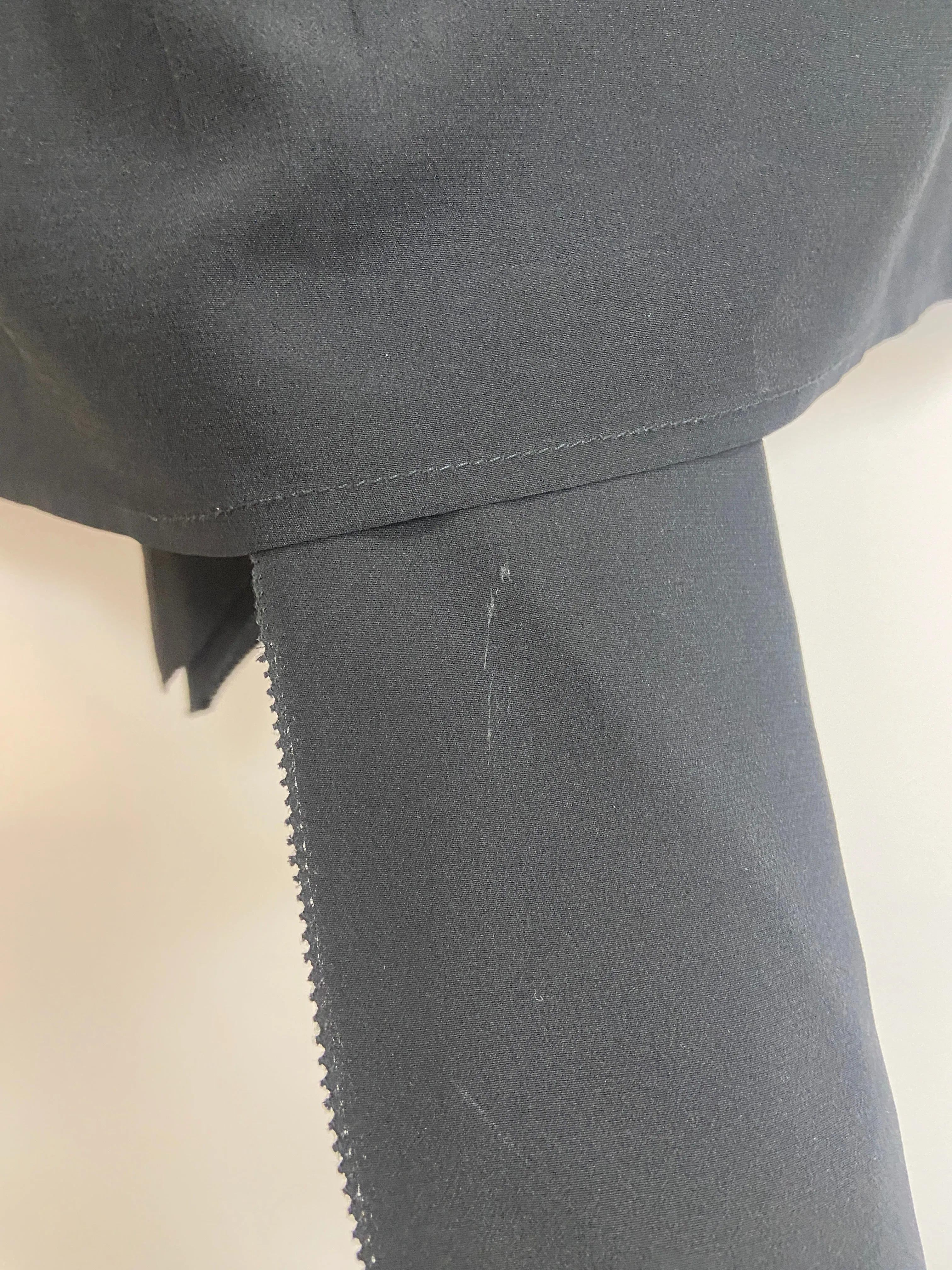 Sleeveless Black Blouse With Self Tie
