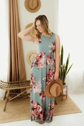 Sleeveless Floral Maxi
