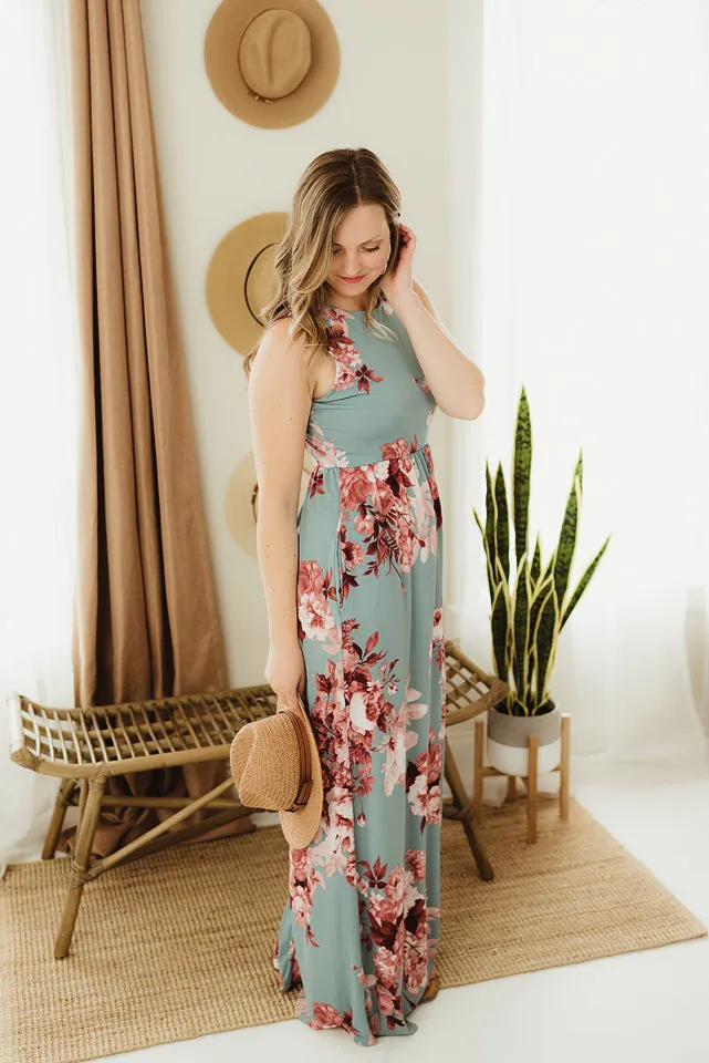 Sleeveless Floral Maxi