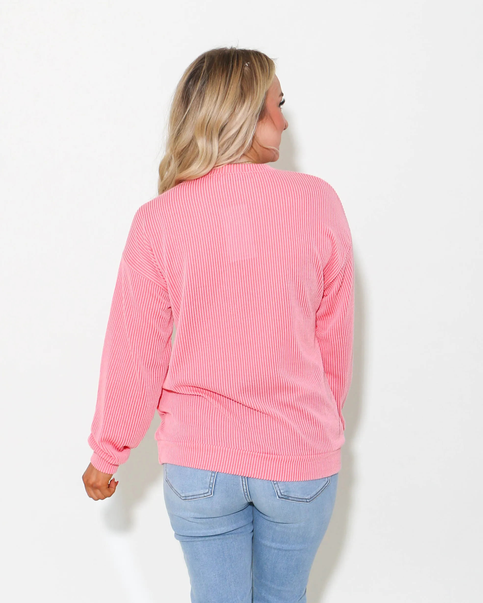 Texas Comfy Graphic Sweatshirt in Bubble Gum