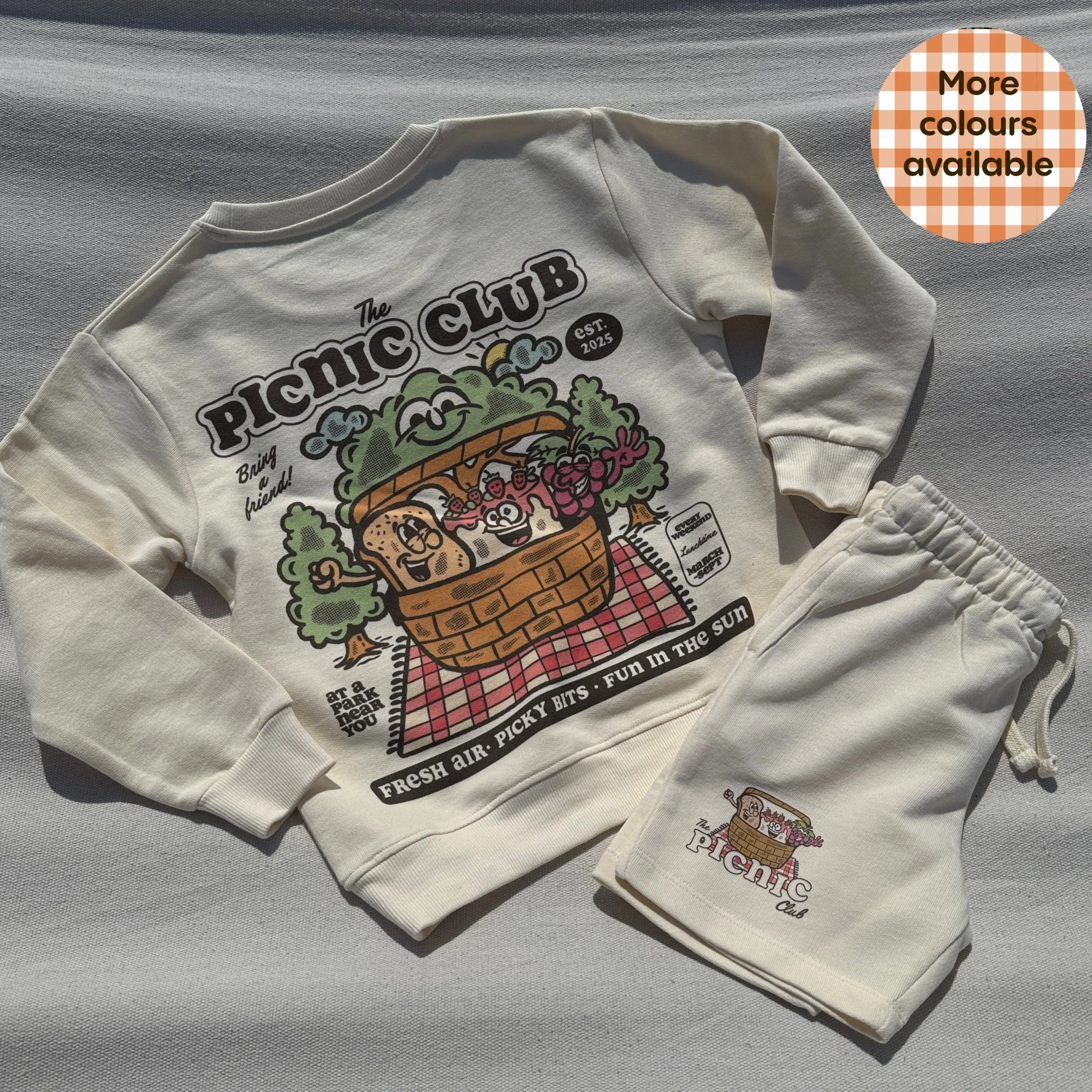 The Picnic Club British Summer Sweater & Shorts set