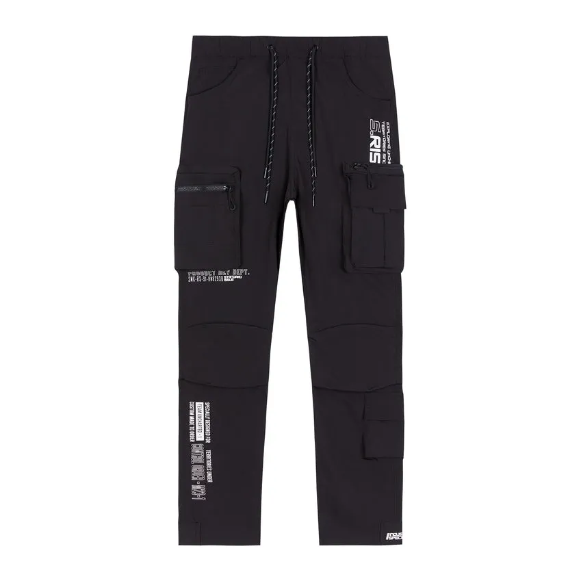 Utility Windbreaker Pants - Black