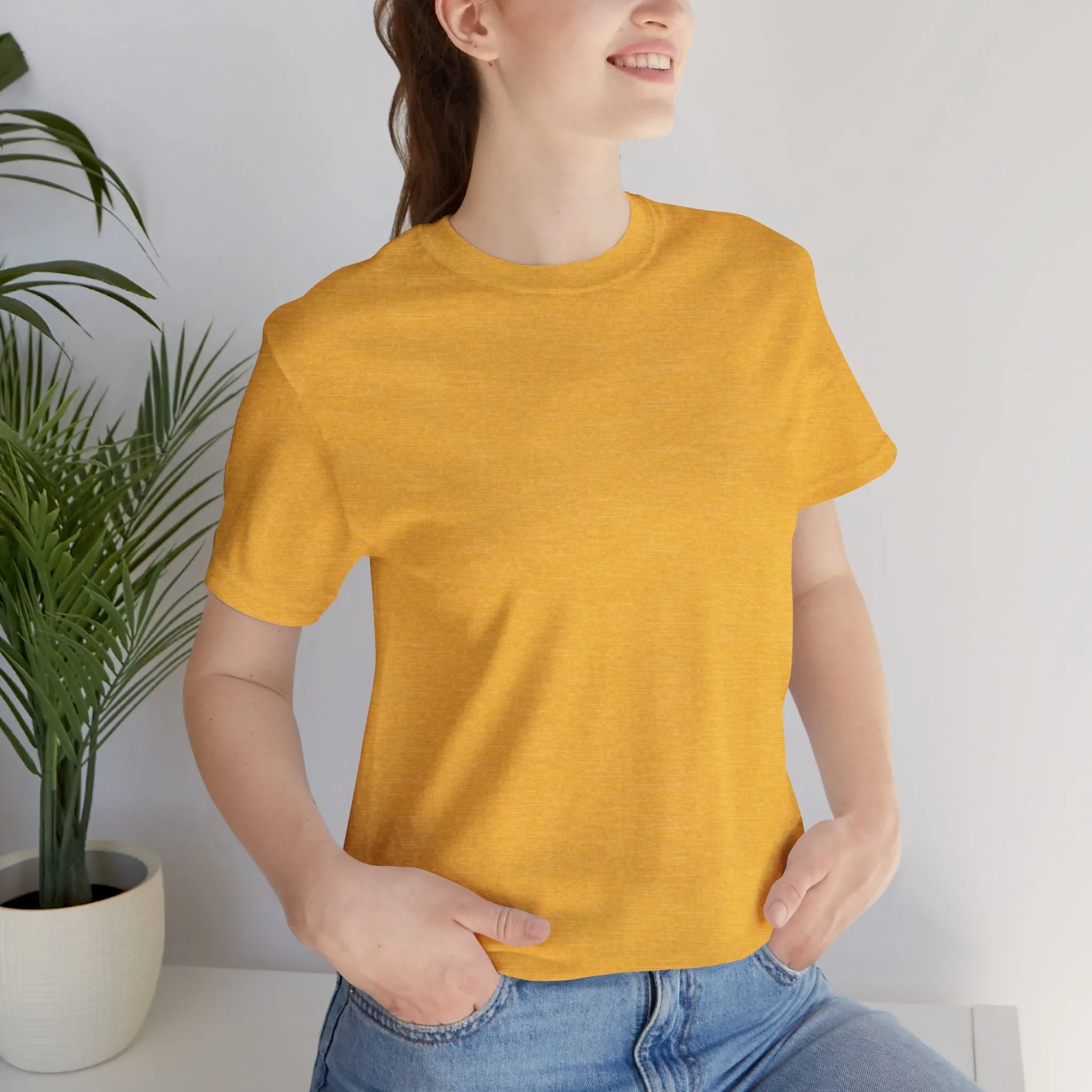 Womens Heather Yellow Gold T Shirts Premium Casual Short Sleeve Shirts Oversized Tops