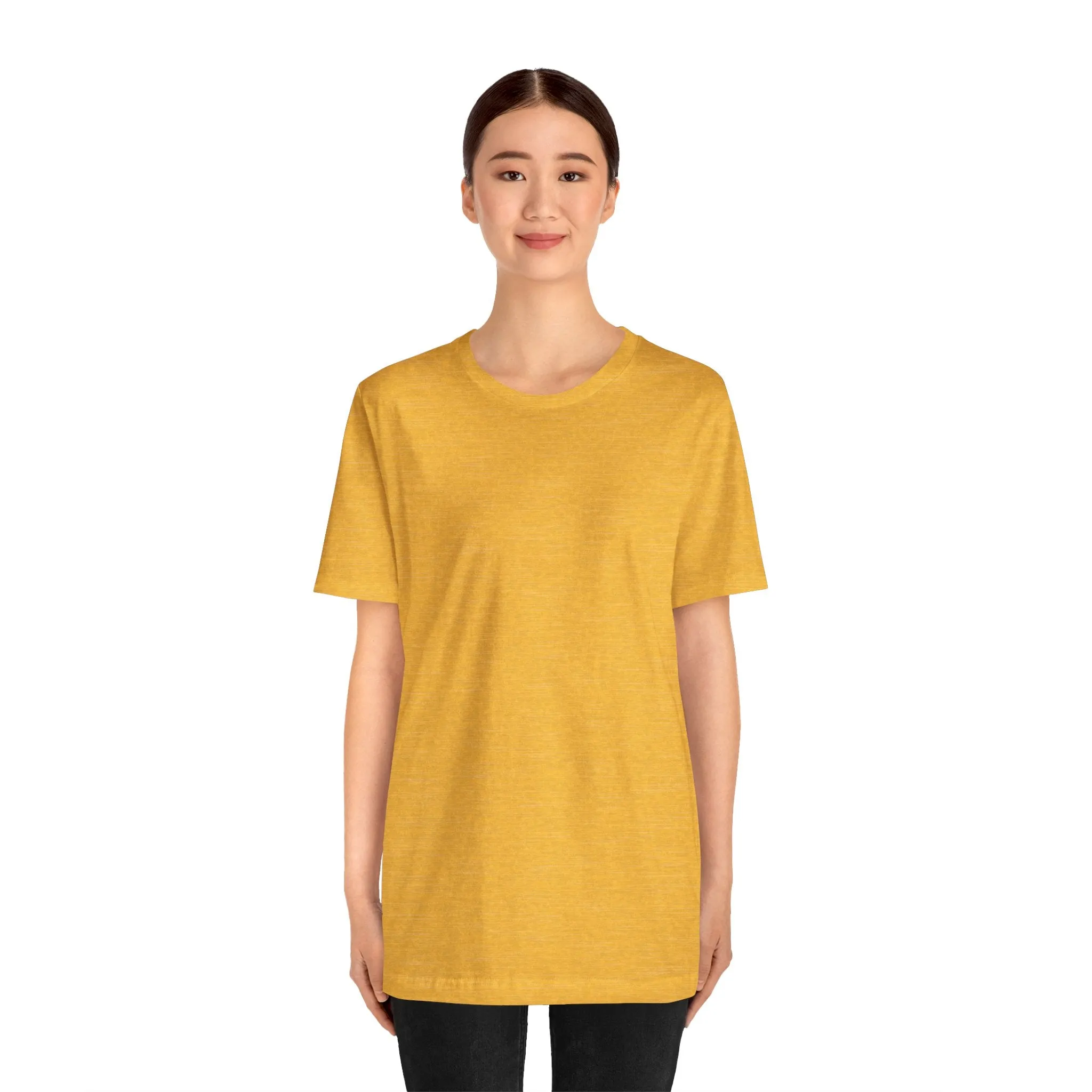 Womens Heather Yellow Gold T Shirts Premium Casual Short Sleeve Shirts Oversized Tops