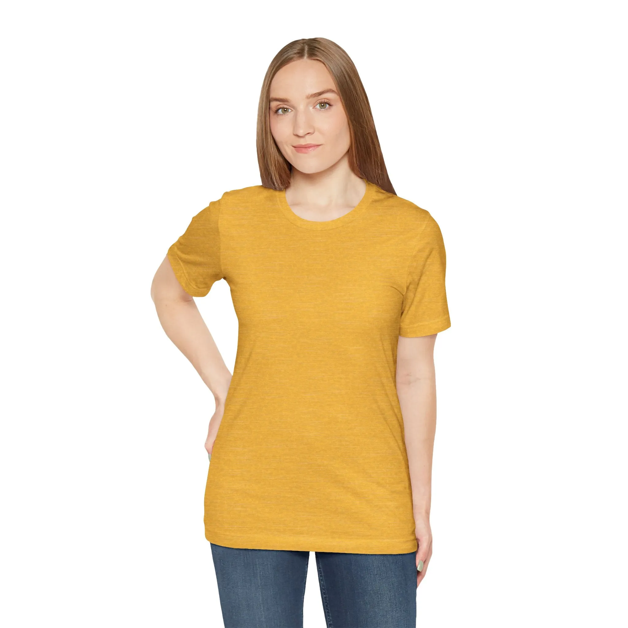 Womens Heather Yellow Gold T Shirts Premium Casual Short Sleeve Shirts Oversized Tops