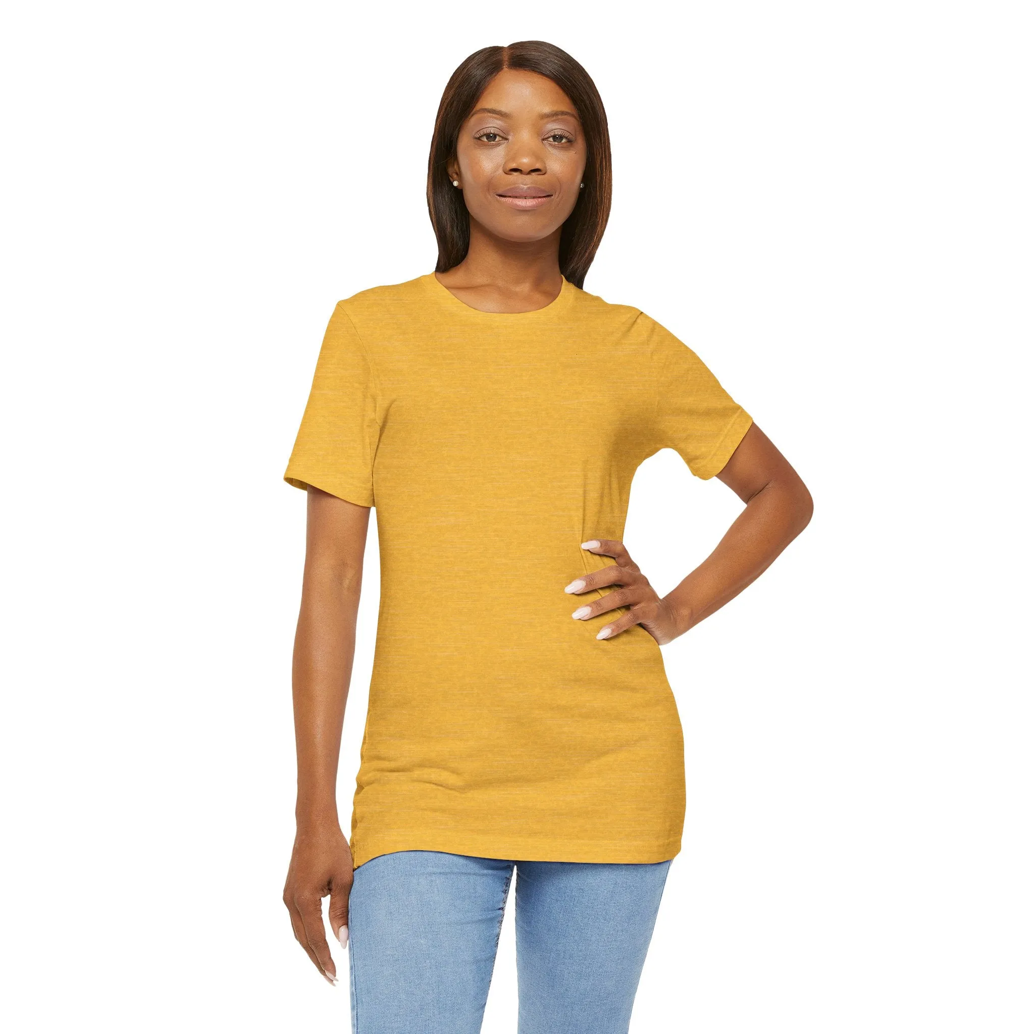 Womens Heather Yellow Gold T Shirts Premium Casual Short Sleeve Shirts Oversized Tops